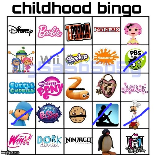 when i was little, i touched grass | image tagged in childhood bingo | made w/ Imgflip meme maker