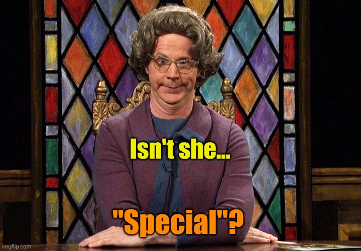 The Church Lady | Isn't she... "Special"? | image tagged in the church lady | made w/ Imgflip meme maker
