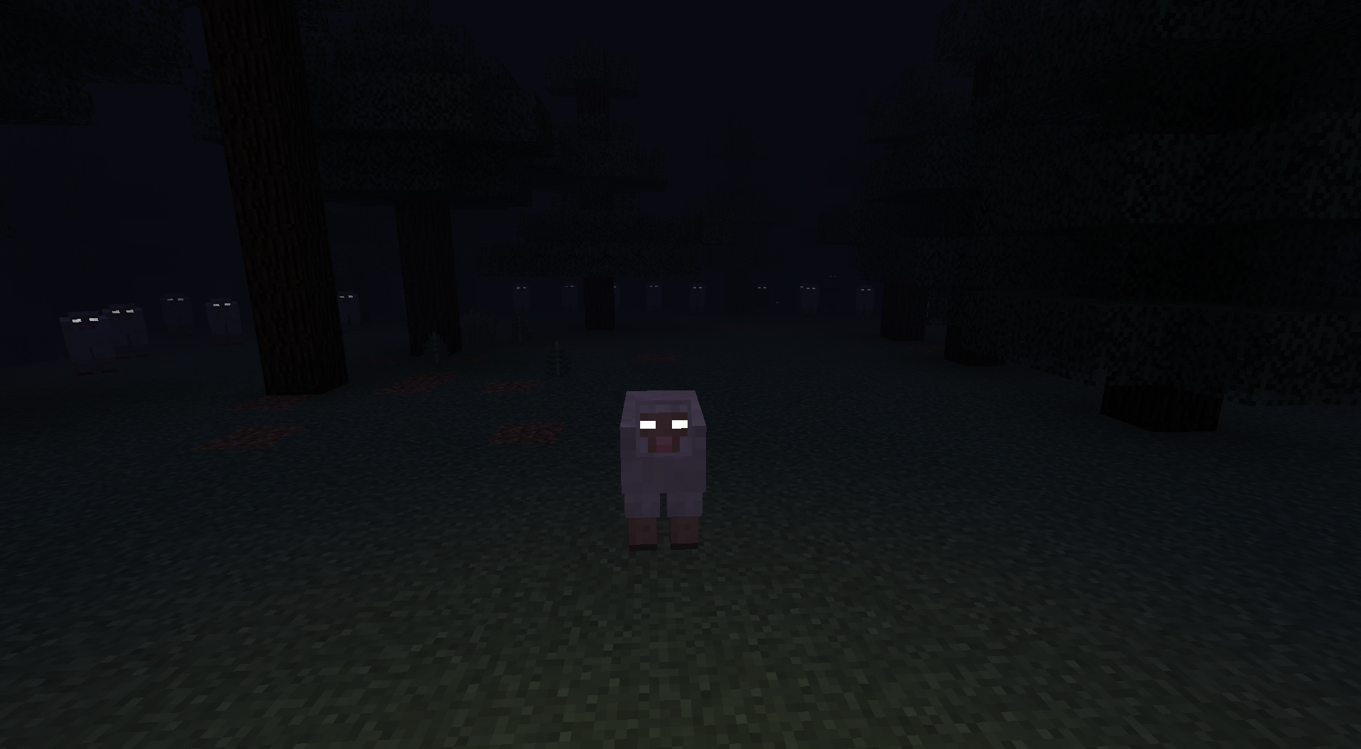 High Quality Creepy Minecraft Sheep Blank Meme Template