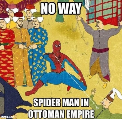 Like Batman in Turkey | image tagged in spiderman | made w/ Imgflip meme maker