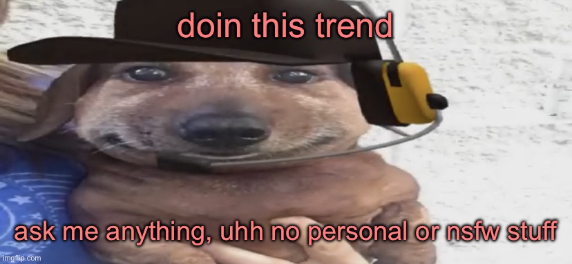 chucklenuts | doin this trend; ask me anything, uhh no personal or nsfw stuff | image tagged in chucklenuts | made w/ Imgflip meme maker