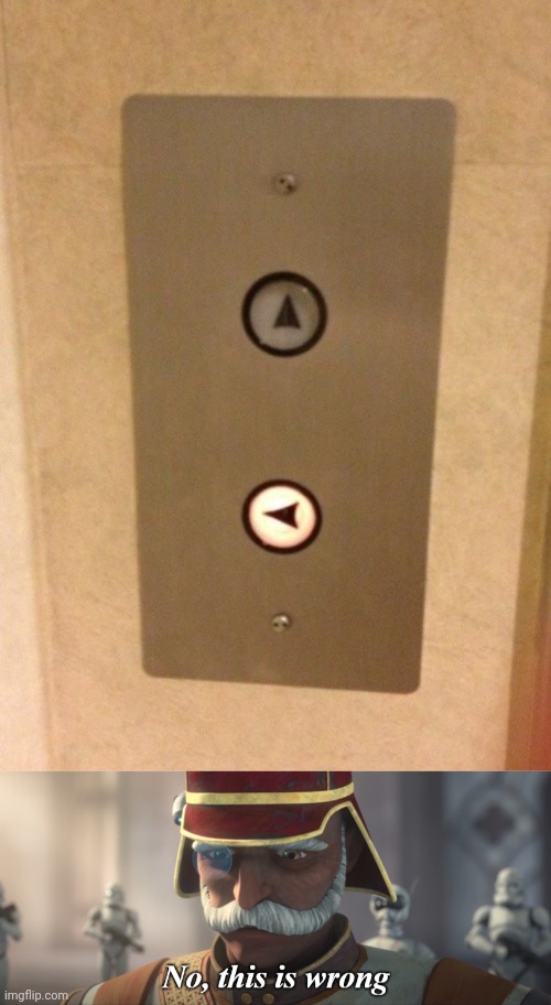Elevator buttons | image tagged in no this is wrong,left,button,elevator,you had one job,memes | made w/ Imgflip meme maker