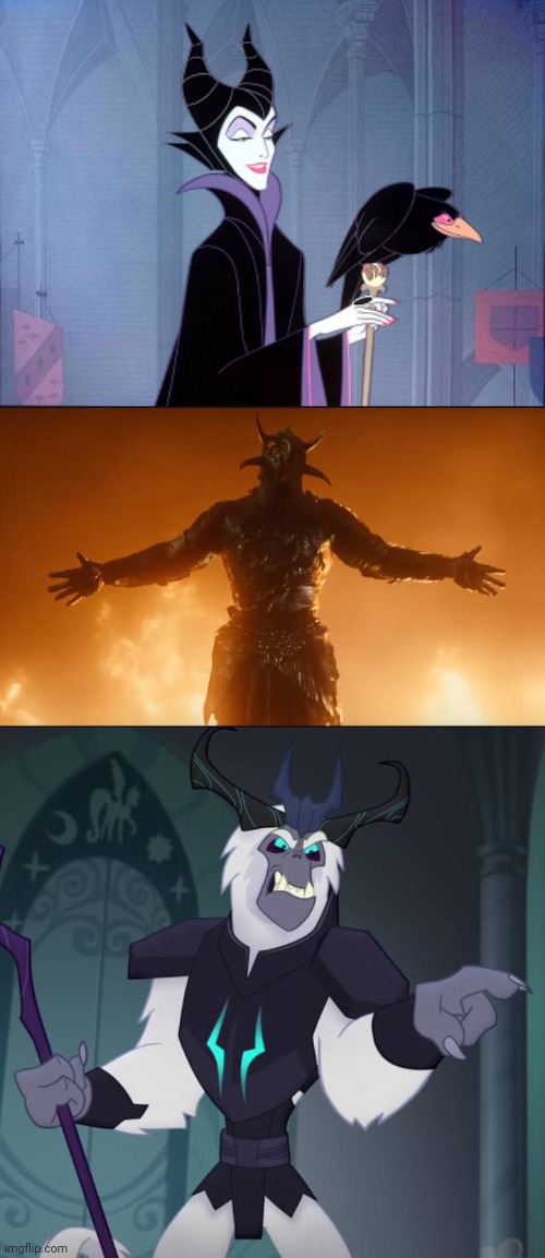 Ares and The Storm King Ripped Off Maleficent Blank Meme Template