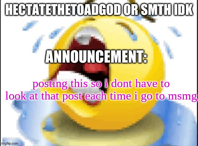 hecate announcement temp thanks pluck | posting this so i dont have to look at that post each time i go to msmg | image tagged in hecate announcement temp thanks pluck | made w/ Imgflip meme maker