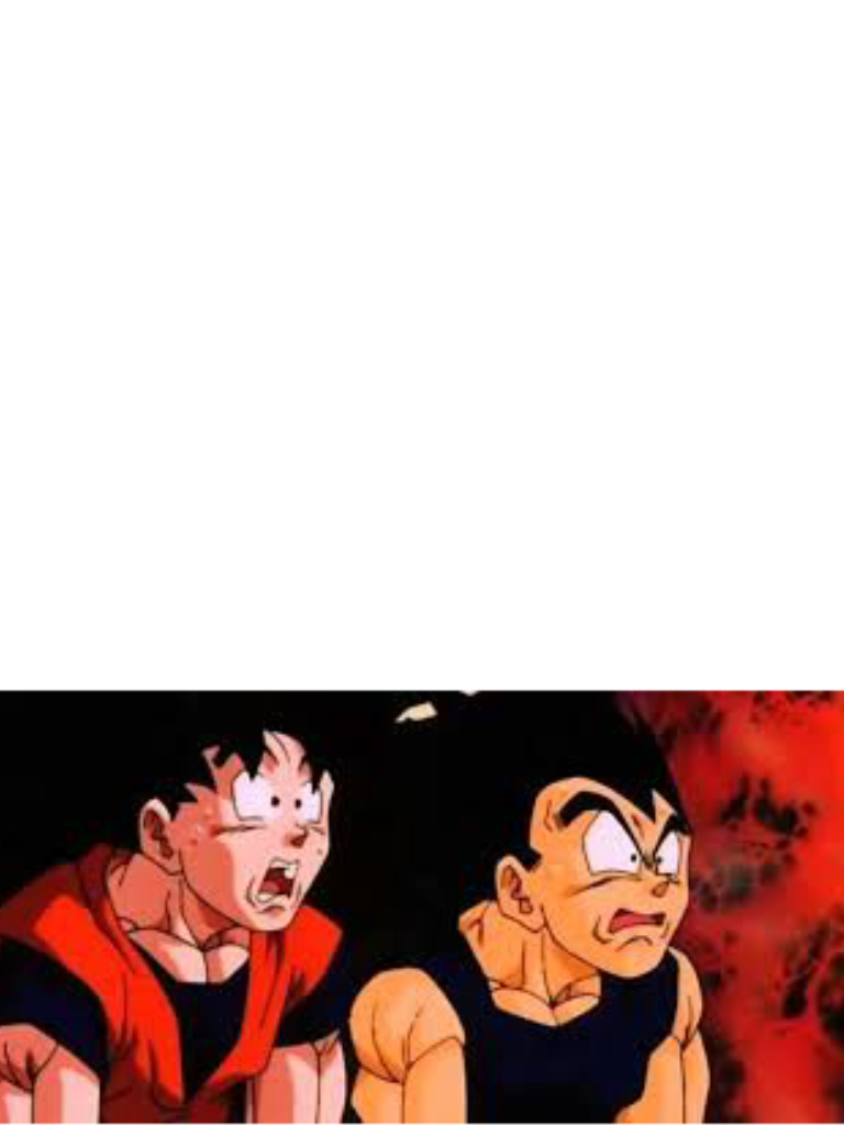 High Quality Goku and Vegeta concerned Blank Meme Template