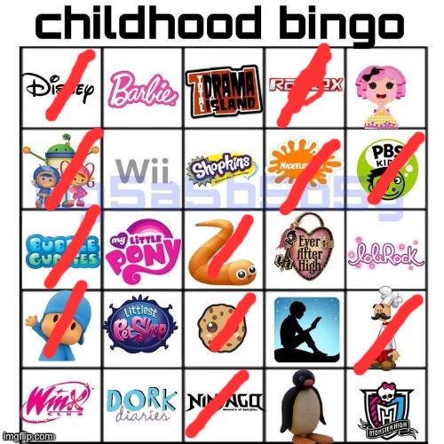No bingo :( | image tagged in childhood bingo | made w/ Imgflip meme maker
