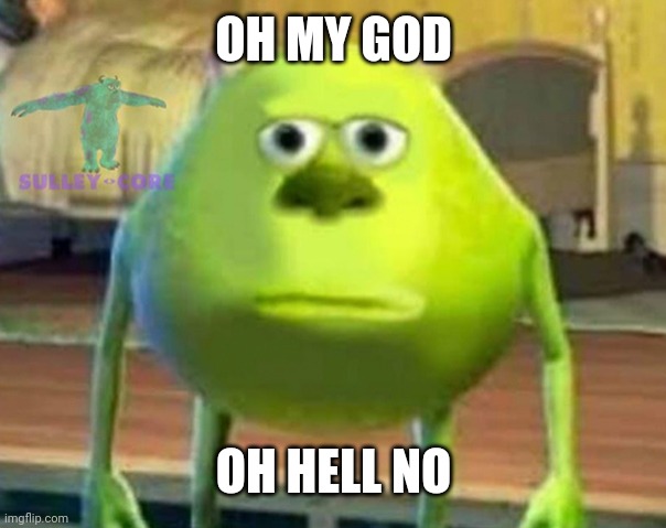 Monsters Inc | OH MY GOD OH HELL NO | image tagged in monsters inc | made w/ Imgflip meme maker