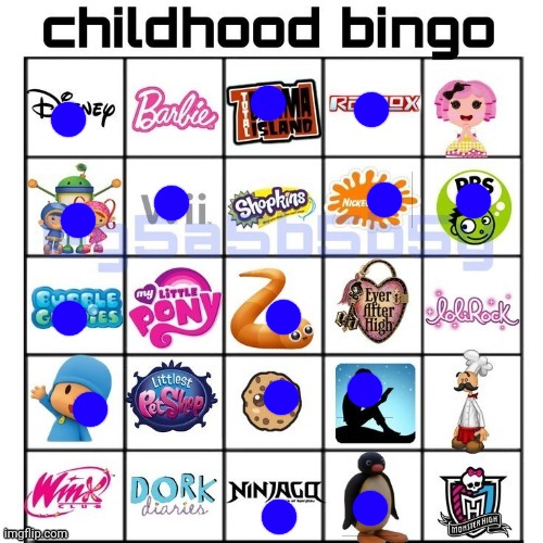 Childhood bingo | image tagged in childhood bingo | made w/ Imgflip meme maker