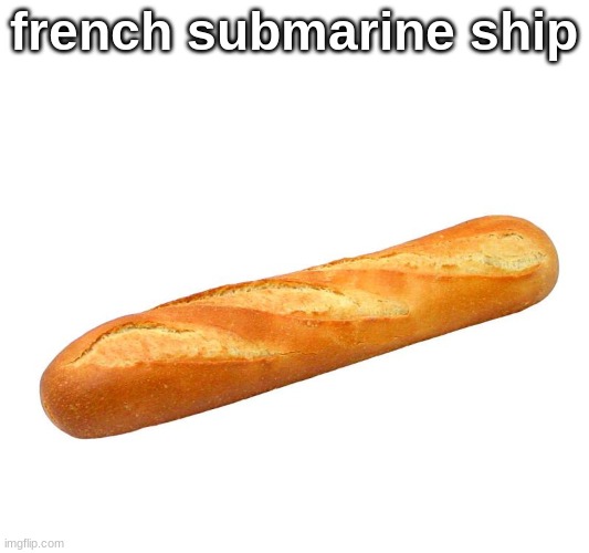country slander | french submarine ship | image tagged in baguette | made w/ Imgflip meme maker