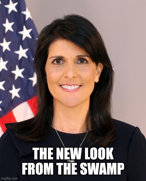 Nikki Haley | THE NEW LOOK FROM THE SWAMP | image tagged in nikki haley | made w/ Imgflip meme maker