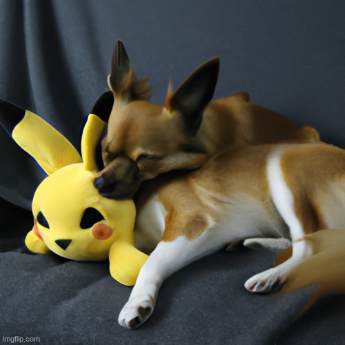WHAT IS THIS | image tagged in eevee hugging pikachu | made w/ Imgflip meme maker