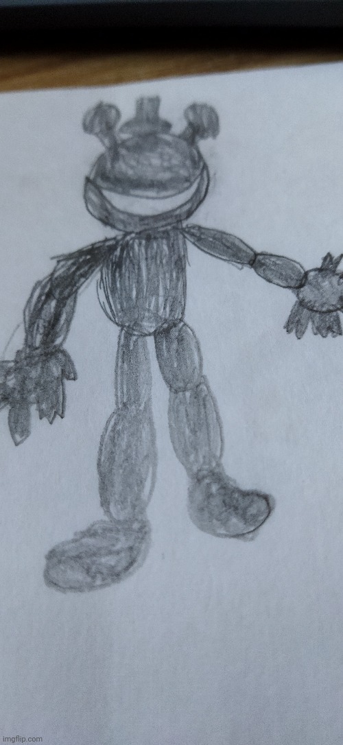 He has no eyes because I just wanted to be creative while making him | image tagged in fnaf | made w/ Imgflip meme maker