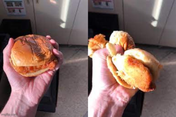 Chicken sandwich squish | made w/ Imgflip meme maker