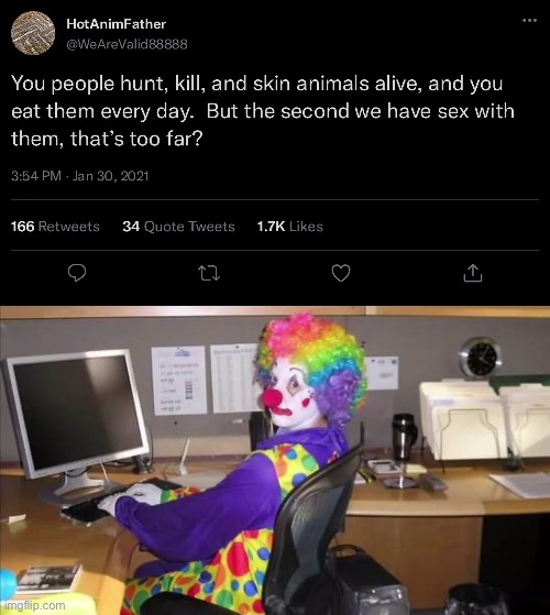 image tagged in clown sitting at desk,clown computer | made w/ Imgflip meme maker