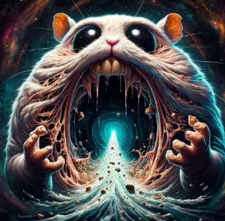 Greedy Space Hamster Blank Meme Template