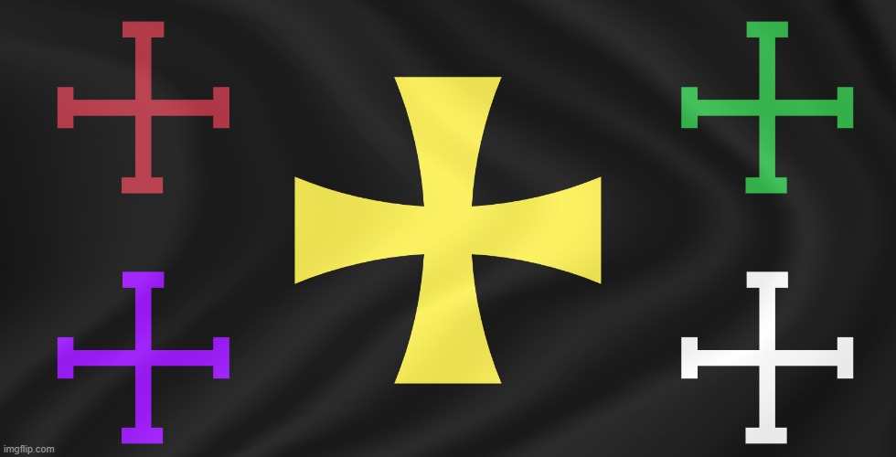 We have a new flag | image tagged in the crusader federation flag | made w/ Imgflip meme maker
