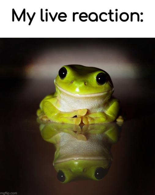 live frog reaction Blank Meme Template