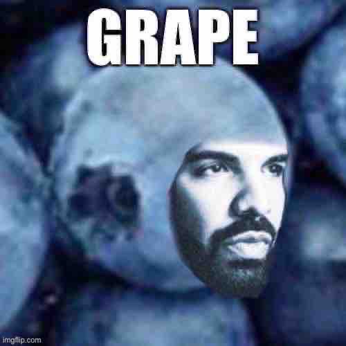 image tagged in grape,drake,blueberry,memes,shitpost,irony | made w/ Imgflip meme maker