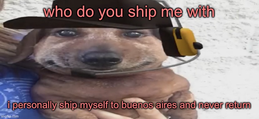 garfiel reference!!!! | who do you ship me with; i personally ship myself to buenos aires and never return | image tagged in chucklenuts | made w/ Imgflip meme maker