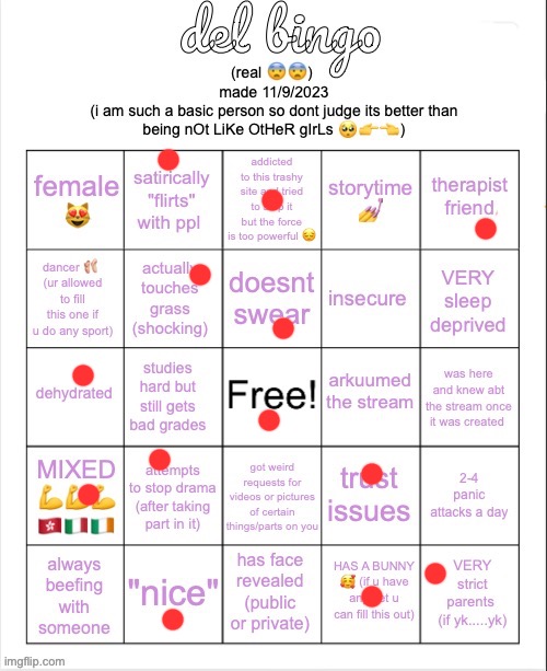 del bingo (real) | image tagged in del bingo real | made w/ Imgflip meme maker