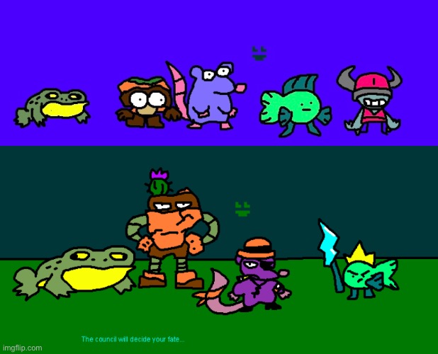 All of the creatures and their rulers | image tagged in drawing | made w/ Imgflip meme maker