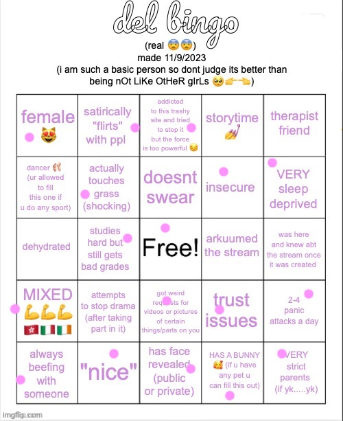 del bingo (real) | image tagged in del bingo real | made w/ Imgflip meme maker
