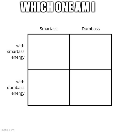 WHICH ONE AM I | made w/ Imgflip meme maker