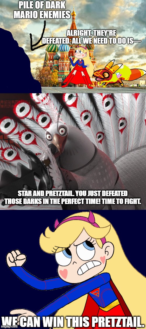 WE CAN WIN THIS PRETZTAIL. STAR AND PRETZTAIL. YOU JUST DEFEATED THOSE DARKS IN THE PERFECT TIME! TIME TO FIGHT. | image tagged in lord shen | made w/ Imgflip meme maker