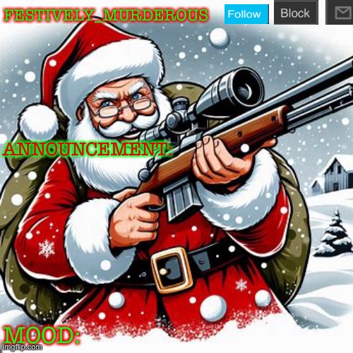 High Quality Murderous Christmas temp Blank Meme Template