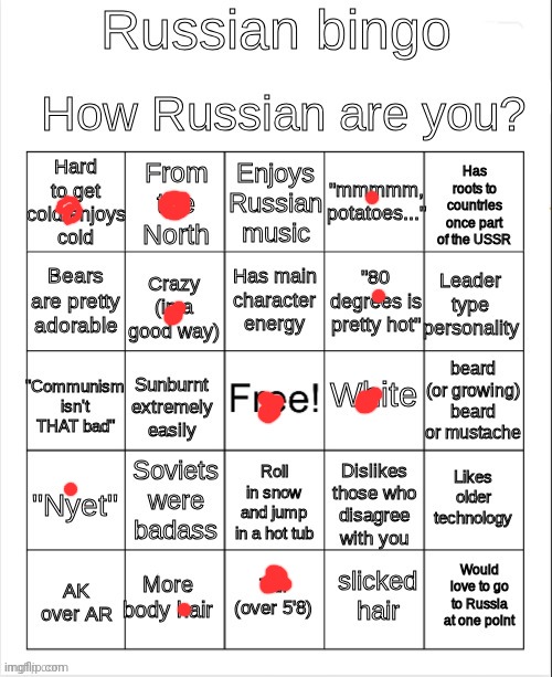 I like guns tho | image tagged in russian bingo | made w/ Imgflip meme maker