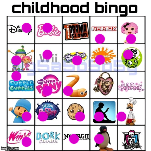 oh yeah | image tagged in childhood bingo | made w/ Imgflip meme maker