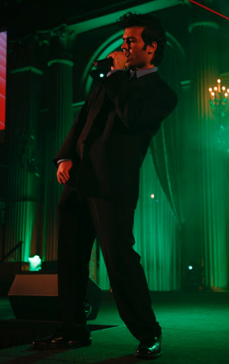 Singer Gibran Singing, Performing at a Concert Blank Meme Template