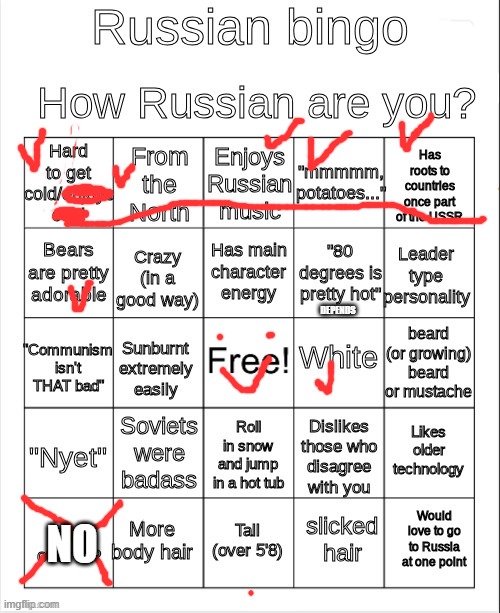 NO DEPENDS | image tagged in russian bingo | made w/ Imgflip meme maker