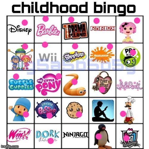 Oh to be a child again | image tagged in childhood bingo | made w/ Imgflip meme maker