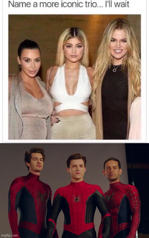 Andrew Garfield’s the Best Spider-Man. You Can’t Change My Mind. | image tagged in name a more iconic trio | made w/ Imgflip meme maker
