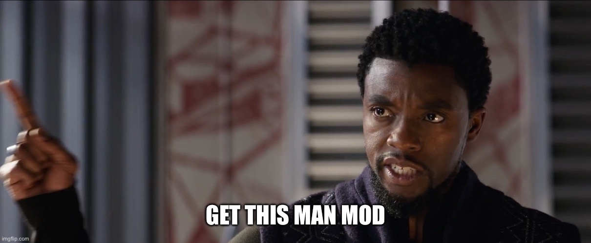 black panther get this man a | GET THIS MAN MOD | image tagged in black panther get this man a | made w/ Imgflip meme maker
