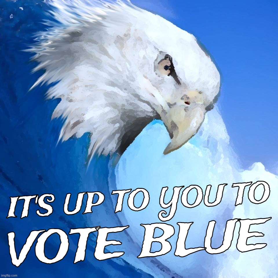 VOTE BLUE!! | IT'S UP TO YOU TO; VOTE BLUE | image tagged in vote,blue,democrat | made w/ Imgflip meme maker