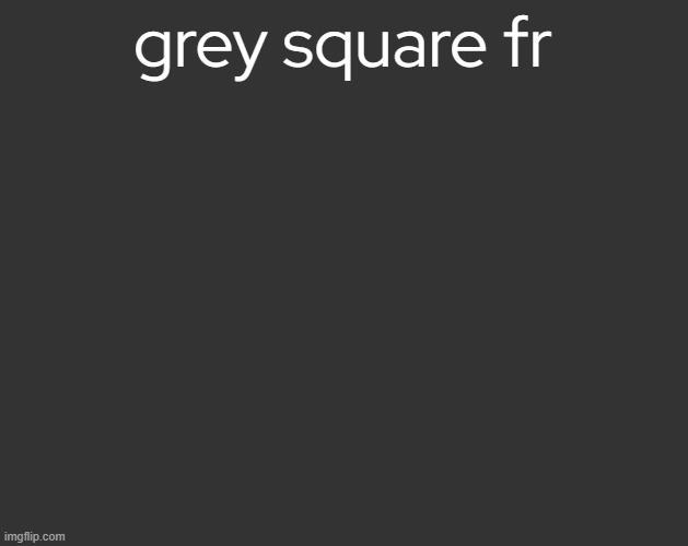 Grey Square (fr) | grey square fr | image tagged in grey square fr | made w/ Imgflip meme maker