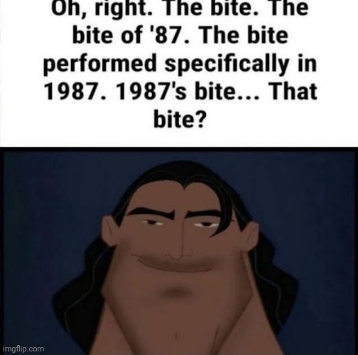 image tagged in markiplier,emperors new groove,fnaf,bite of 87 | made w/ Imgflip meme maker