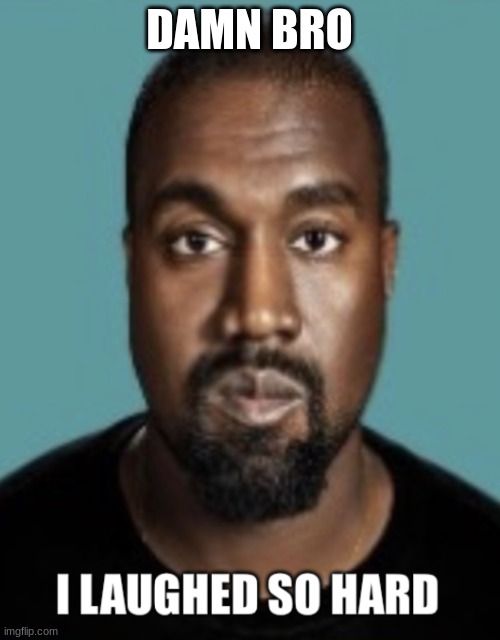 I laughed so hard | DAMN BRO | image tagged in i laughed so hard | made w/ Imgflip meme maker