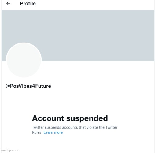 Account Suspended | image tagged in account suspended | made w/ Imgflip meme maker