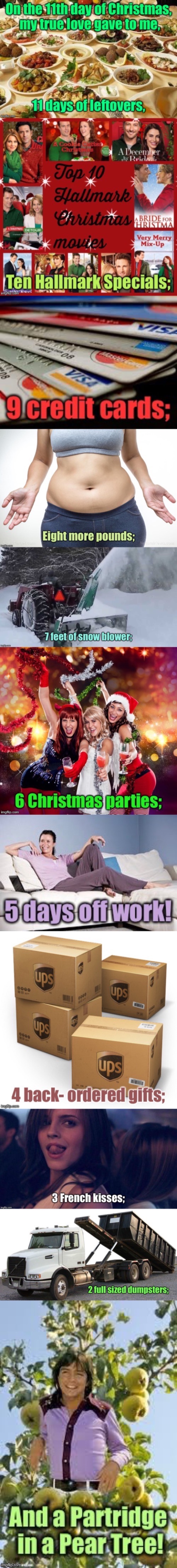 My post 5 yrs ago | image tagged in christmas 12 days | made w/ Imgflip meme maker