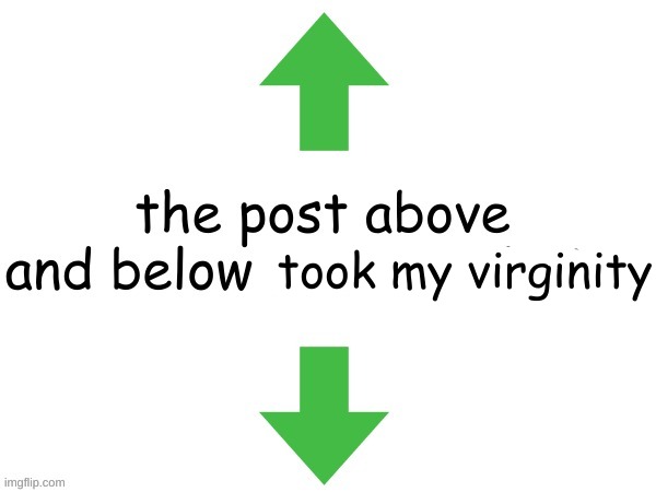 the post above and below are now dating | took my virginity | image tagged in the post above and below are now dating | made w/ Imgflip meme maker