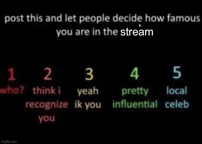 stream | made w/ Imgflip meme maker