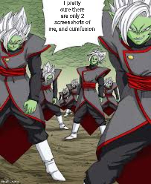 Infinite Zamasu | I pretty sure there are only 2 screenshots of me, and cumfusion | image tagged in infinite zamasu | made w/ Imgflip meme maker