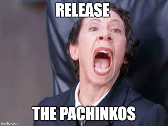 Konami Casino | RELEASE; THE PACHINKOS | image tagged in konami,pachinko,memes,casino,video game,funny | made w/ Imgflip meme maker