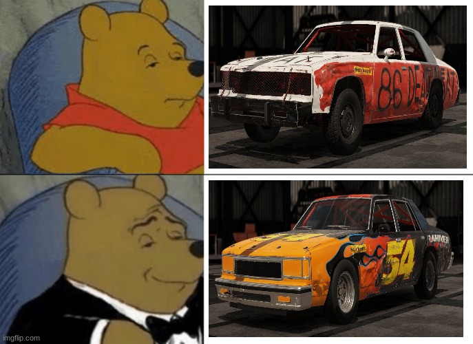 Rammer normal or Rs | image tagged in memes,tuxedo winnie the pooh | made w/ Imgflip meme maker