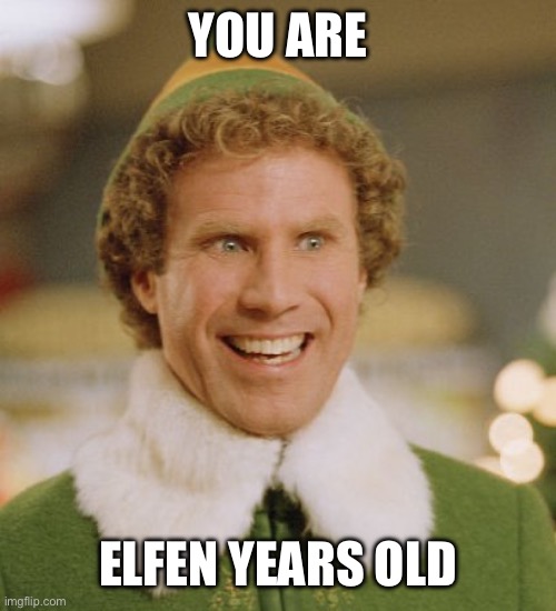 Elfen | YOU ARE; ELFEN YEARS OLD | image tagged in memes,buddy the elf,bad pun,eleven,elf | made w/ Imgflip meme maker