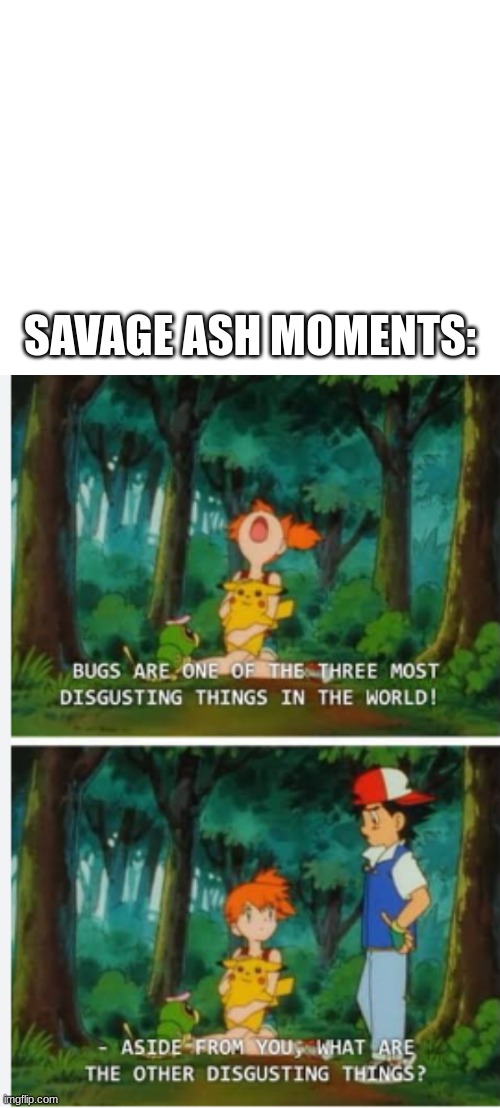 SAVAGE ASH MOMENTS: | made w/ Imgflip meme maker