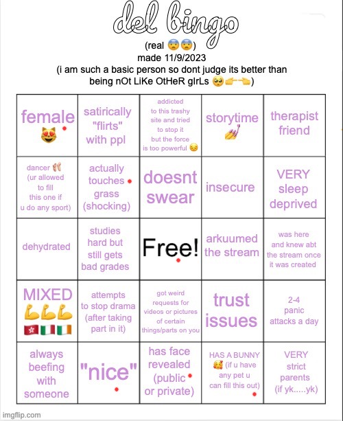 del bingo (real) | image tagged in del bingo real | made w/ Imgflip meme maker